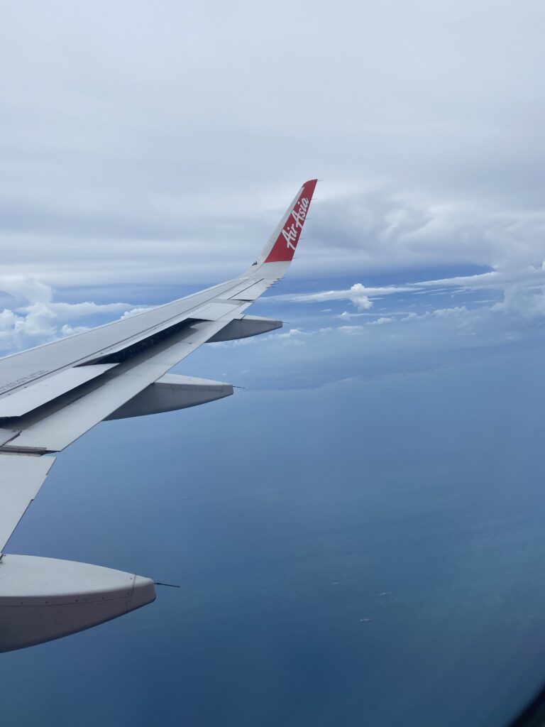 Pemandangan saat penerbangan dari Yogyakarta ke Kuala Lumpur